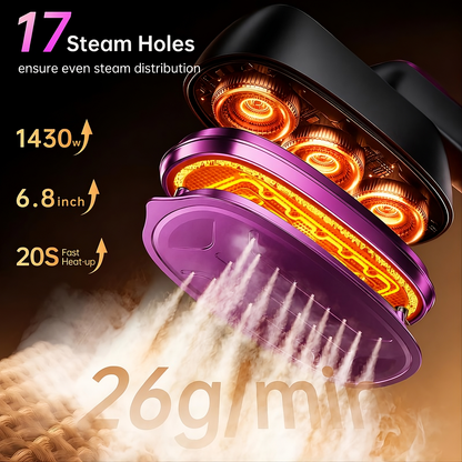 2-in-1 Portable Garment Steamer & Dry Iron – 1430W Fast Heat-Up Wrinkle Remover