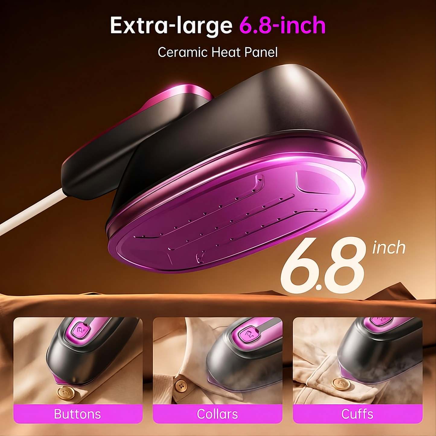 2-in-1 Portable Garment Steamer & Dry Iron – 1430W Fast Heat-Up Wrinkle Remover